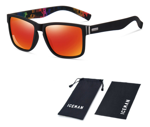 Óculos De Sol Masculino Polarizado Surfista Uv400 Iceman 253 Cor Laranja (espelhado)