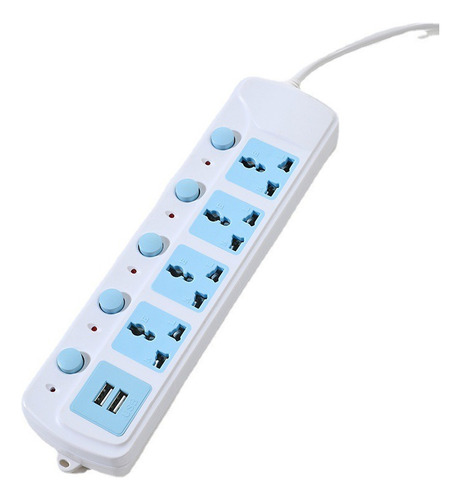 Barra Multicontactos Universal Estacion Carga 4 Tomas 2 Usb
