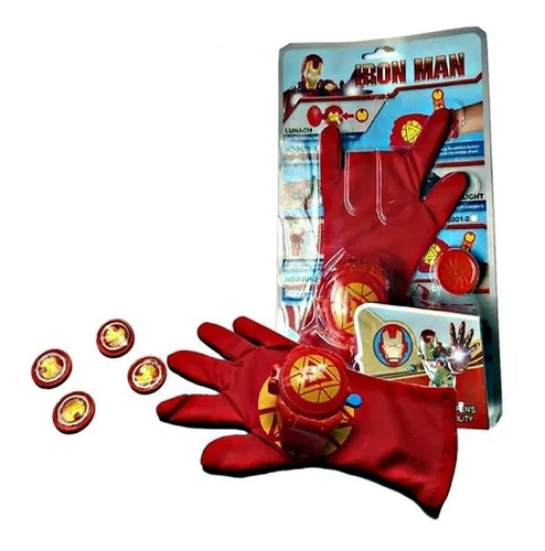 Guante Spiderman Ironman Hulk Lanza Discos Niños Oferta