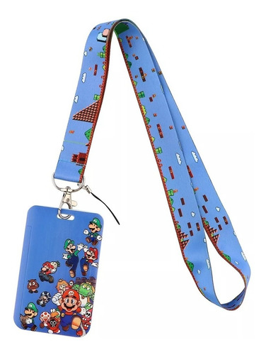 Lanyard + Portacredencial - Marios Bros Videojuego