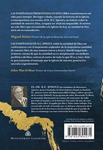 La Santidad De Dios, Spanish Edition, De Sproul, R C. Editorial Ligonier Ministries, Tapa Tapa Blanda En Español