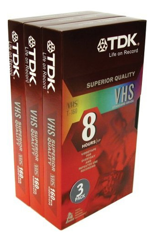 Tdk Electronics T-160rvs3 3pk 8hr Cinta Video