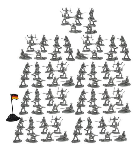 Figuras De Acción De La Segunda Guerra Mundial Plata .