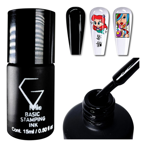 Basic Stamping Ink 15ml Color Negro