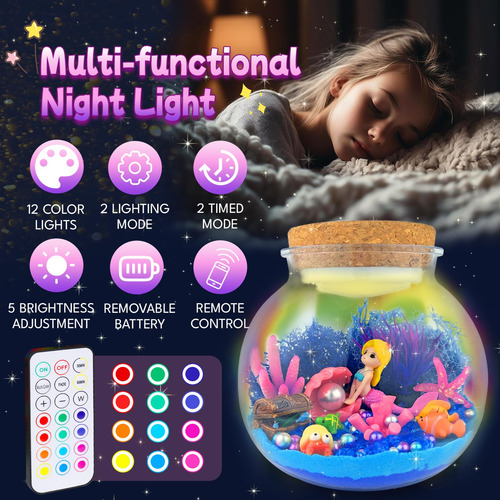 Craft Kit De Terrario Con Diseño De Sirena Para Niños, 7 De