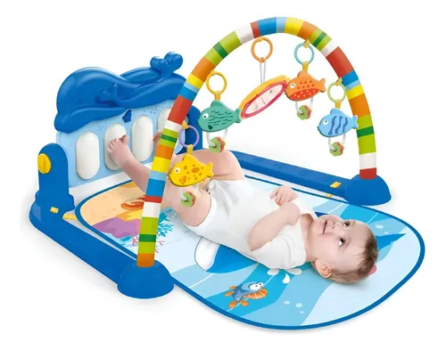 Tapete De Atividades Com Play Piano Baleia Azul - Maxibaby