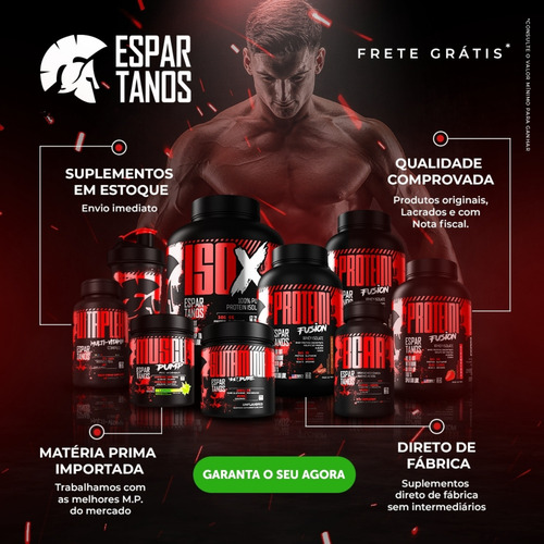 Kit Whey Protein Fusion + Bcaa + Glutamina + Shaker