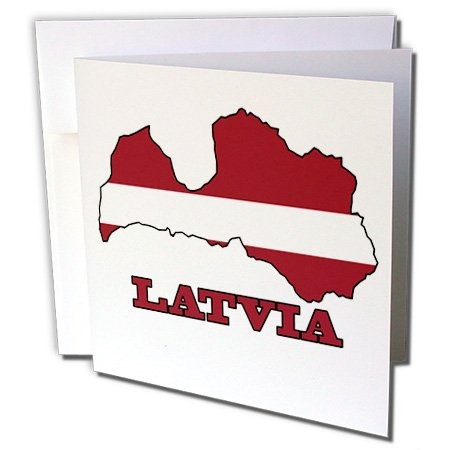 The Flag Of Latvia In The Outline Map Of The Country