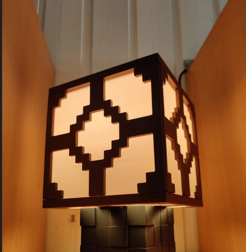 Minecraft Glowstone Lampara De Noche Led Mojang 3d Conregalo
