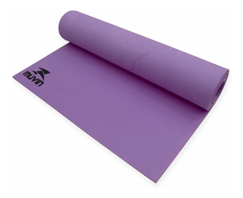 Tapete Para Yoga em EVA Muvin Basics - Tamanho 180cm x 60cm x 0,5cm - Indicado Para Iniciantes - Colchonete Pilates, Yoga, Ginástica e Academia Cor Lilás