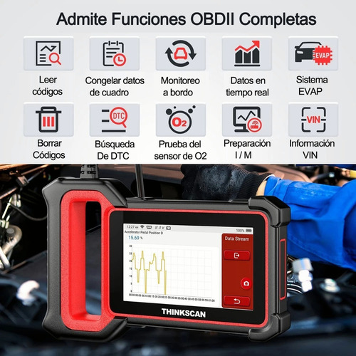 / Escáner Automotriz Thinkcar Thinkscan Plus S7 Obd2 Abs Srs