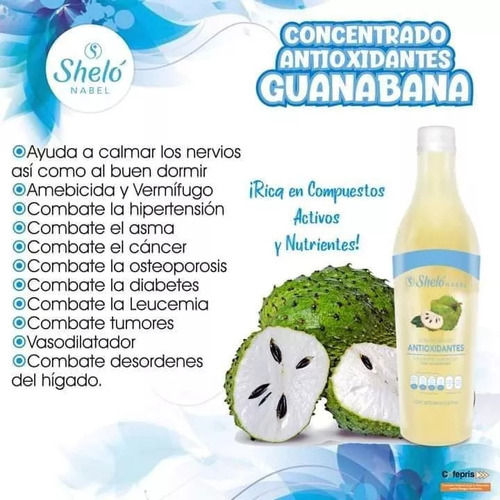 Concentrado De Antioxidantes Con Guanabana Shelo 400 Ml 3pzs
