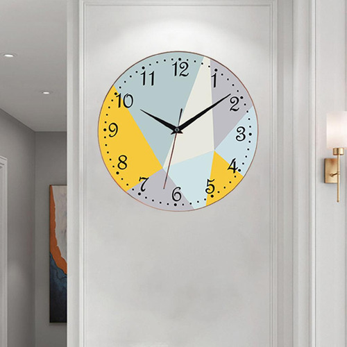 Reloj De Pared Decorativo De 12 Pulgadas Con Geometría