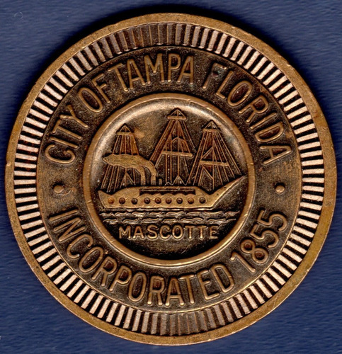 Medalla Del Centenario De La Incorporación De Tampa 1955