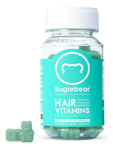 Sugar Bear Hair Vitaminas Cabello Goma  60 Gomas 1 Mes