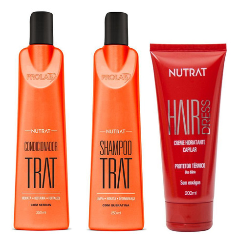  Nutrat Kit Shampoo + Condicionador Trat + Hair Dress