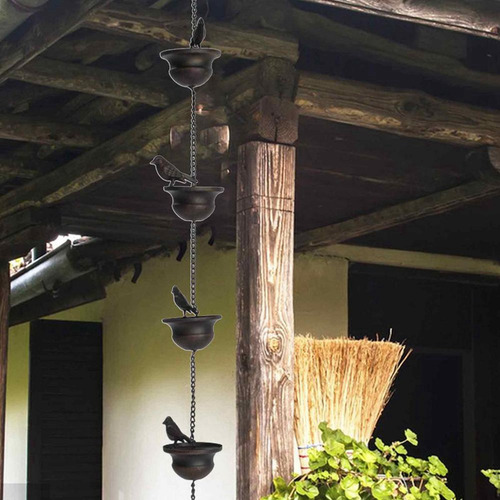 Cadenas De Lluvia Para Canaletas Móviles Para Pájaros, Tazas