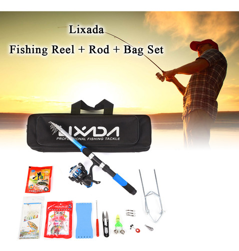 Kit De Vara De Pesca Spinning Tackle Reel Fishing Iscas
