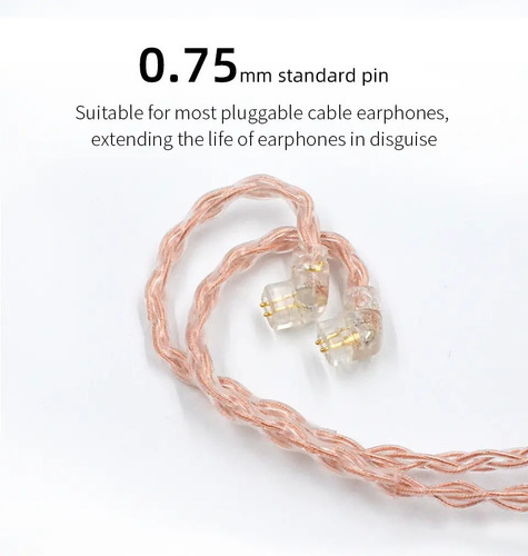 Cable Kz In Ear Copper Ofc Oxygen Free 120cm Linea Pro