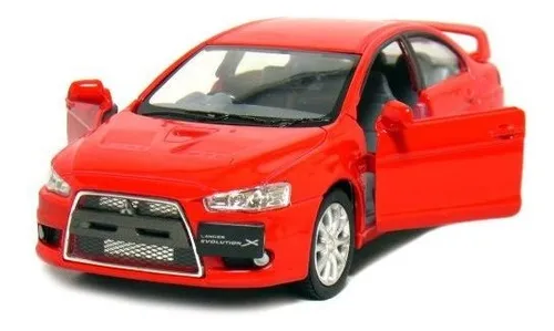 Coche A Escala Mitsubishi Lancer Evolution X Rojo 1:36 - 5