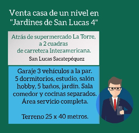 Venta Casa En San Lucas Sacatepéquez