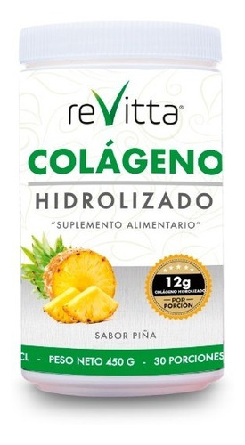 Colágeno Hidrolizado + Vitaminas 450 Gr 30 Servicios Revitta