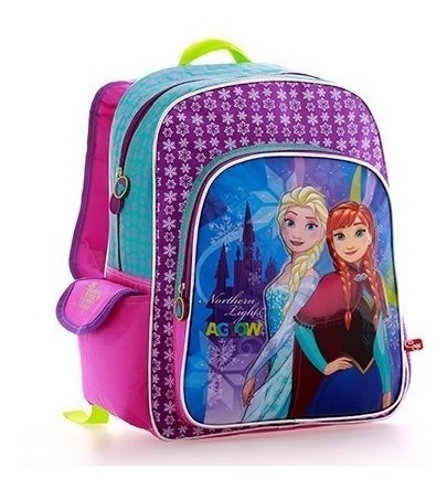 Bolso Morral De Frozen Anna Elsa Niñas Escolar Capi