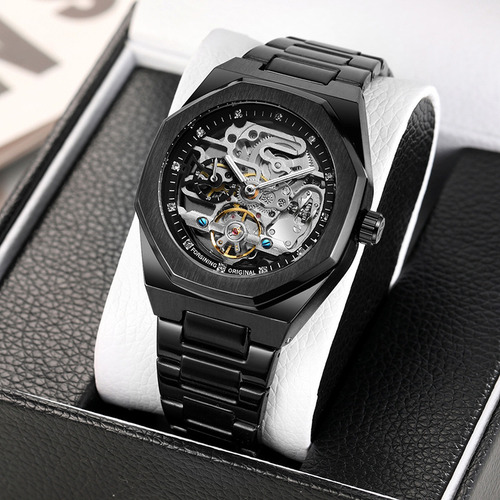 Oro Con Fideos Blancos - Forsining Mens Automatic