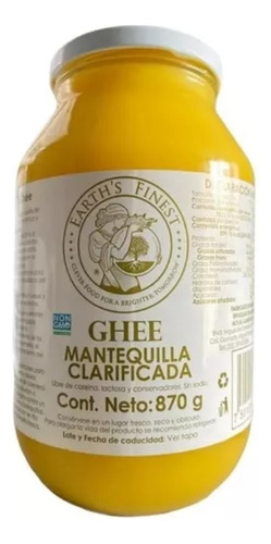 Mantequilla Clarificada Earth's Finest Ghee 870 G