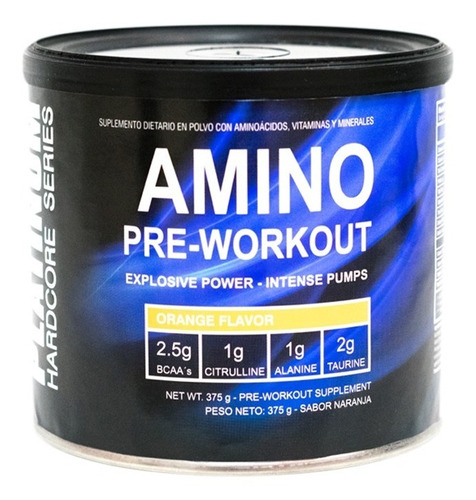 Amino Pre-workout - Platinum - 375 Gr Naranja