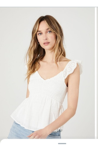 Blusa Blanca Forever 21