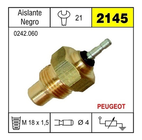 Bulbo Temperatura Agua Peugeot 404 504 505