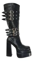 Comprar Botas Bratz Caña Alta Doble Plataforma Hebillas 100% Cuero