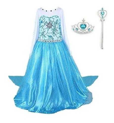 Vestido De Disfraces De Princesa Elsa Dreamhigh Girls Con Va