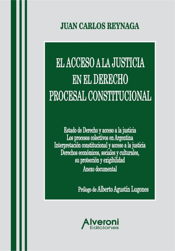 Acceso A Justicia En Derecho Proc Const - Reynaga Alveroni