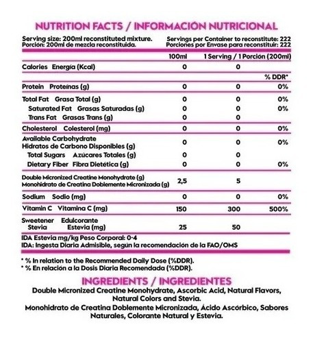 Imagen 2 de 2 de Creatina 432gr - 80 Serv - Mango Maracuya