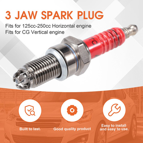 10 Bujías D8tc De 3 Electrodos Para Motor Gy6 De 50 Cc-150 C