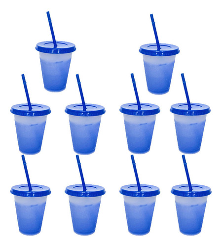 Z0f3 10pza Vasos Mágicos De Plástico De 475ml Con Tapa Y