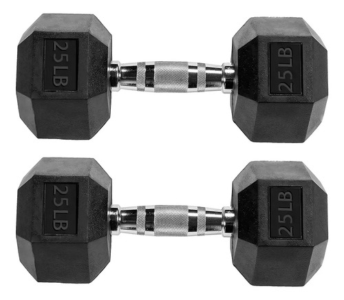Par De Mancuernas Pesa Ejercicio Gym 25 Lb Cada Una Gimnasio Color Negro