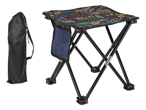 Taburete De Campamento Taburete Plegable Hojas Con Bolsa