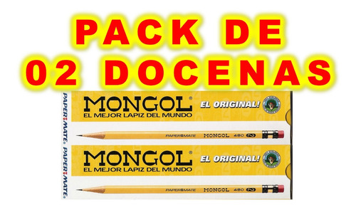 Lapiz De Grafito Mongol Pack De 2 Docenas