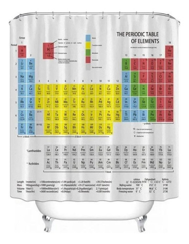 Cortina De Baño Tabla Periódica The Big Bang Theory