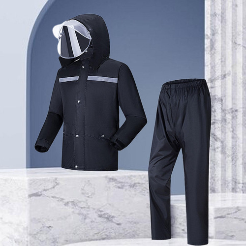 Traje De Lluvia Con Puños Ajustables, Impermeable Con