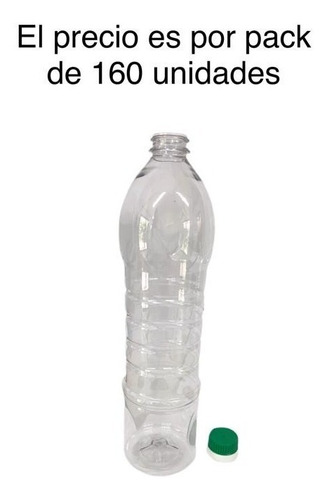 Imagen 5 de 10 de Envases Plasticos 900 Cc Pet Cristal Tapa Presion X 160 Un.