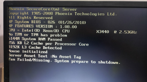 Placa Mãe Servidor Hp Proliant Dl120 G6 Funcinando Normal (Usado)