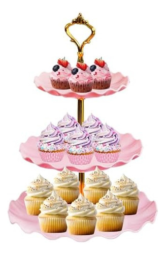 Soporte De 3 Niveles Para Cupcakes, Soporte De Plástico Para
