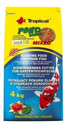 Alimento Pond Sticks Mixed Flotantes P/carpas 4kg Tropical