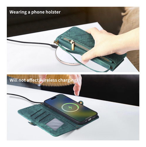 Funda De Piel Tipo Cartera Para Motorola G24 Power G23 G22