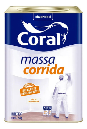 Massa Corrida Coral 25kg Produto Pré-deco