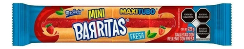 8 Pzas Barritas Maxitubo Mini Con Relleno Con Fresa 222 G